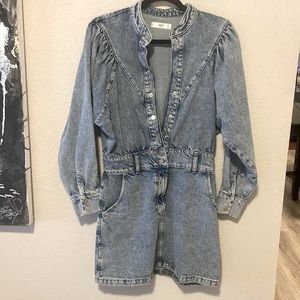 COPY - MNG by Mango button-up denim mini dress